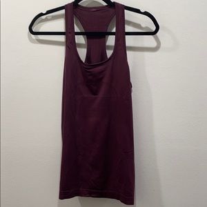 Maroon lululemon swiftly tank
